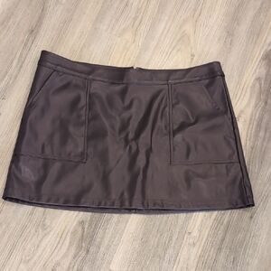 a new day Dark Brown Mini Skirt